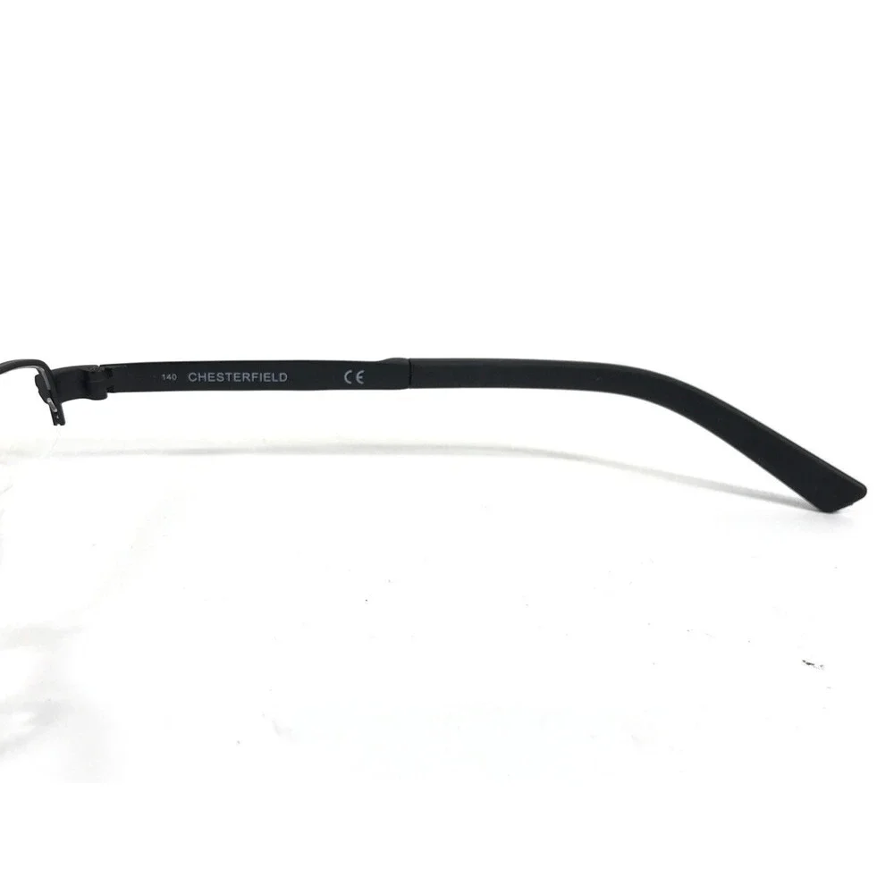 Chesterfield Eyeglasses Frames CH863 0003 Black Rectangle Half Rim 55-18-145